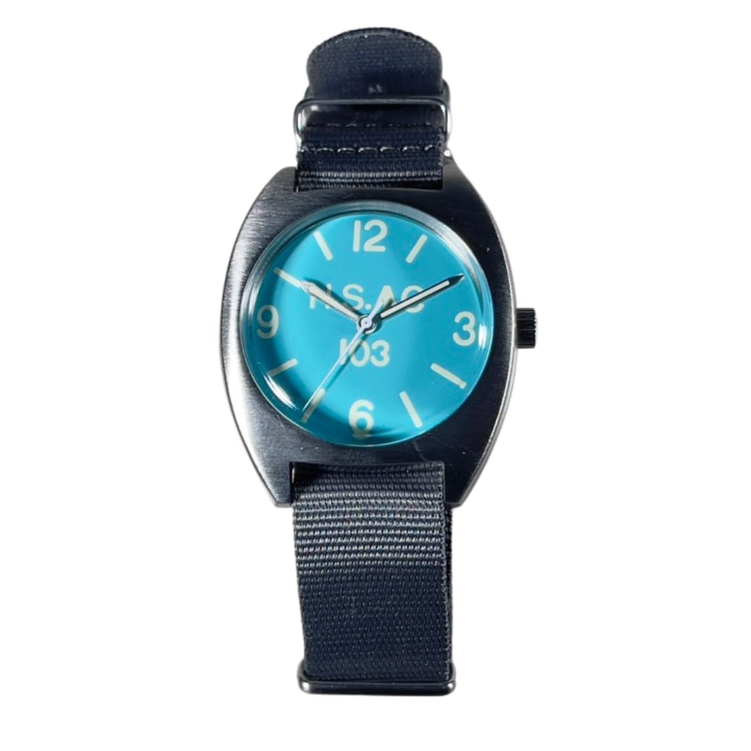 

Royal 0052 Bule Military Watch with Blue Nylon and Gray NATO Strap M.R.M.W. Men s