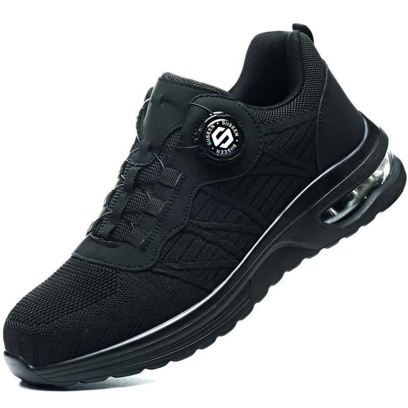 Rotating button Men's safety shoes Work Sneakers Steel toe shoes Lightweight Protection Shoes Puncture-Proof Protection Shoes