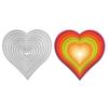 10 Pezzi Fustelle da Taglio Fai da Te a Forma di Cuore Stencil Album Scrapbooking Cartolina Kit per Goffratura