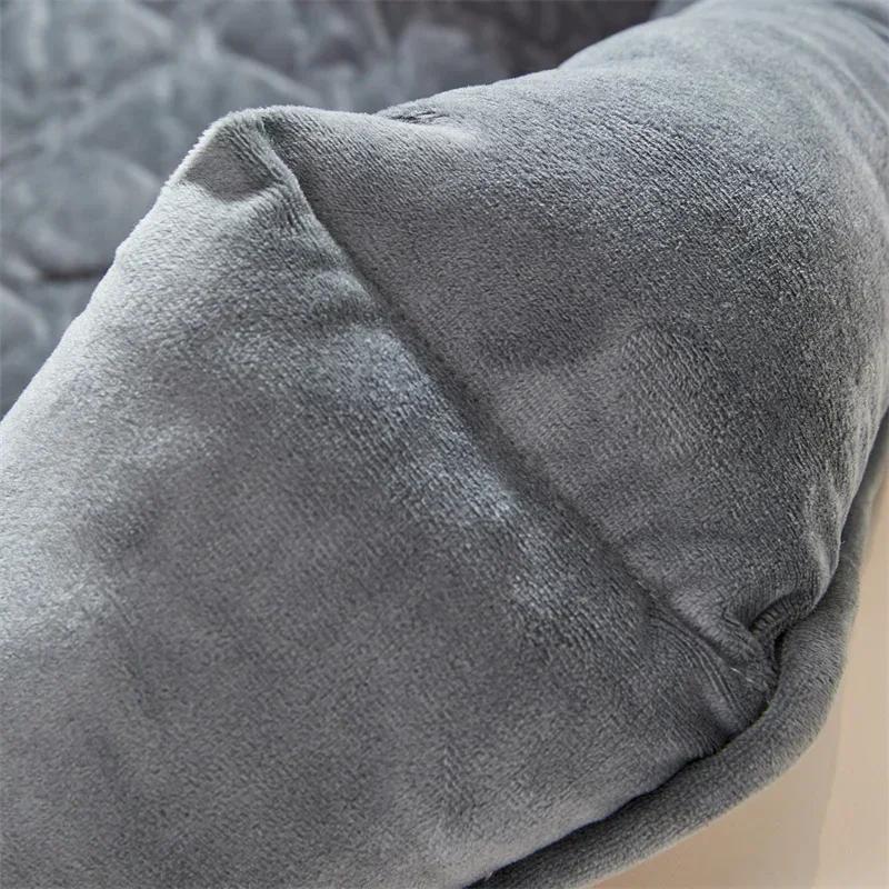 Thick Velvet Pets Pad Sofa Mat Anti-slip Plaid Dog Cat Kennel Couch Slipcover for Living Room Washable Bed Pad Protector Winter