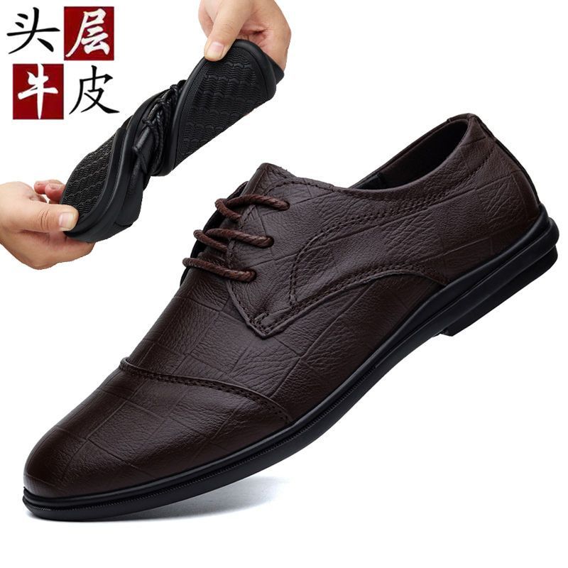 

Spring leather shoes men s genuine leather driving shoes men s soft cowhide men s casual business shoes non-slip 44