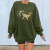 Women's Sun Fish Print Casual Printing Long Sleeve Sweatshirt Pullover Blouse