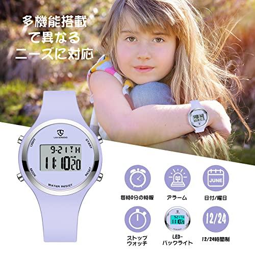 Stylish, Waterproof Digital Wristwatch for Girls and Children. Simple and Versatile Sports Watch with Alarm, Date, Day of the Week, Stopwatch, and LED