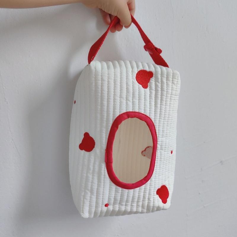 Cartoon Animal Flip Cover Tissue Box Wet Wipes Case Car Hanging Bag Paper Holder Storage Removable Napkin Storage Hanging Box