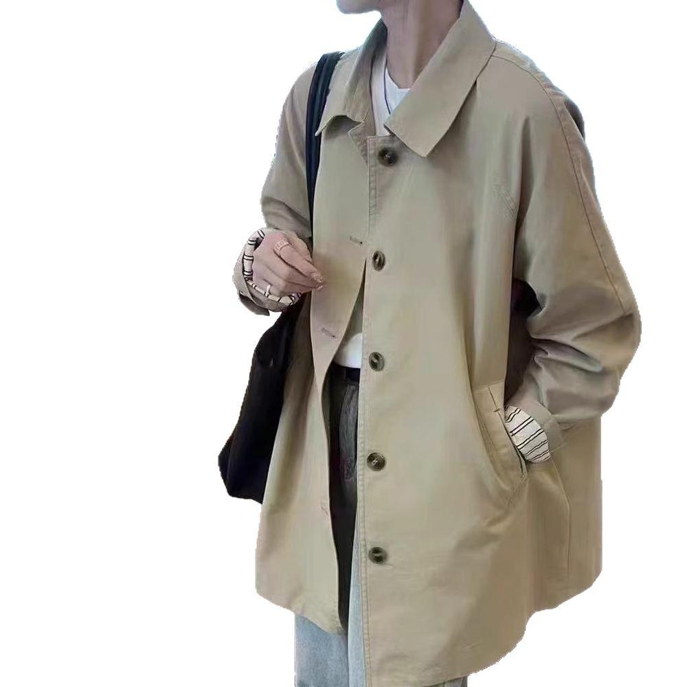 Dámský retro trenčkot střední délky na jaro 2025 - jarní styl, volný střih