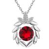 925 Silver Necklace for Women with Blue Zirconia Pendant Elegant Wedding Jewelry Gift