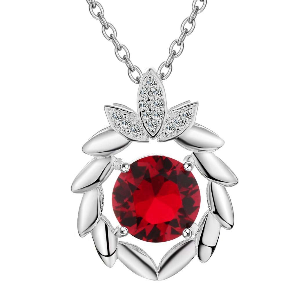925 Silver Necklace for Women with Blue Zirconia Pendant Elegant Wedding Jewelry Gift