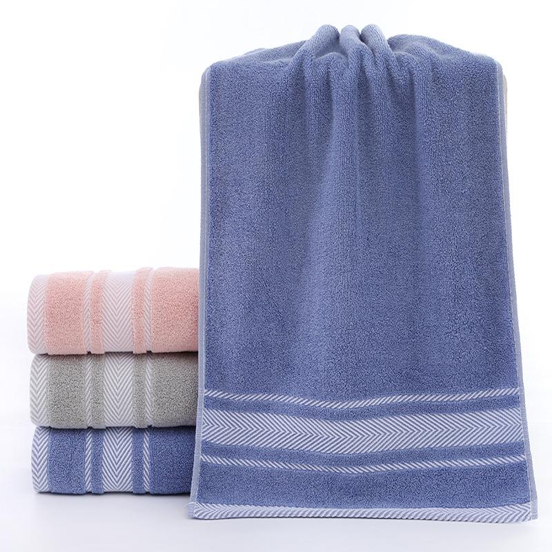 

100% Хлопковое полотенце для лица для домашнего использования Впитывающее хлопковое полотенце 34см X 74см синий