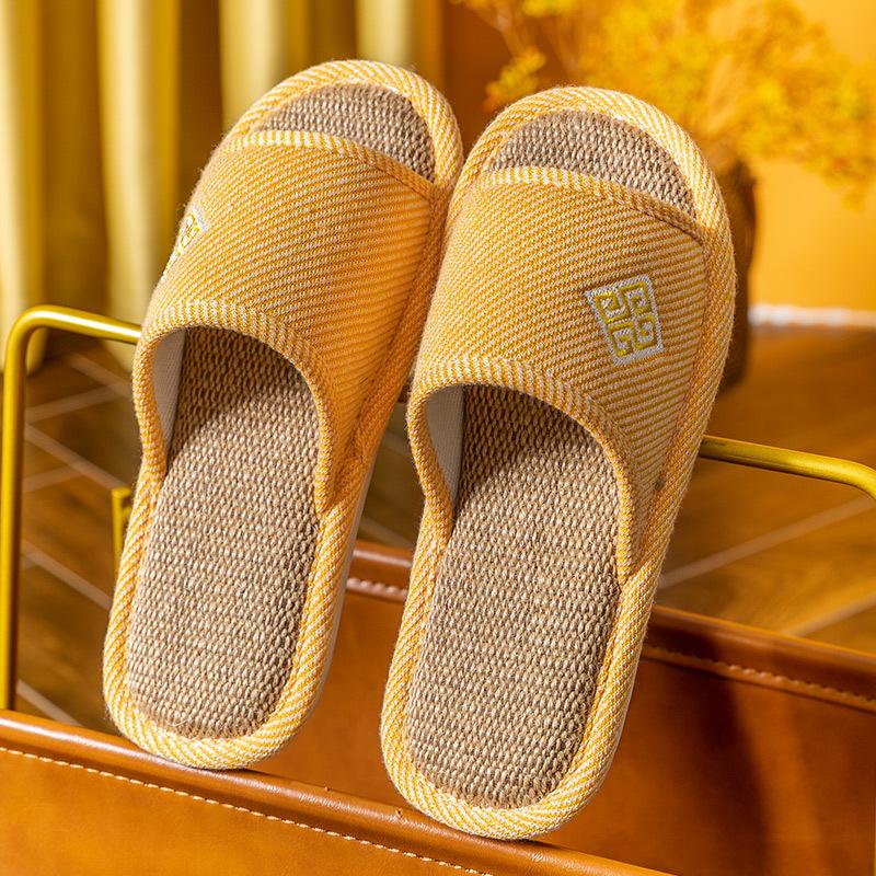 Handmade Non-Slip Linen Slippers for Women and Men - Perfect for Summer, Spring, and Autumn, Indoor/Outdoor Use