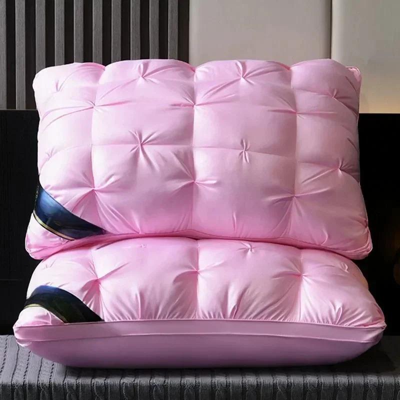 Five-star Hotel Pillow48x74cm Pillow Core Home Deep Sleep Neck Protection Pillow Non-Collapsing Pillow