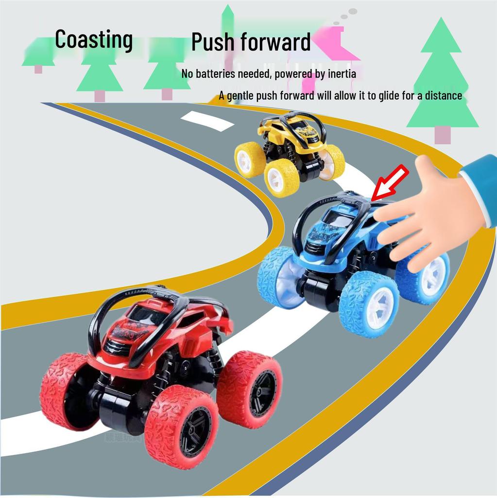 Cross-Border Children's Inertial 4WD Off-Road Stunt Car Toy
