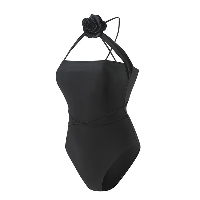 One Piece Dress Swimsui Women Push Up Swimwear Flower Bodysuit Swimming Suits Summer Print Bathing Suit