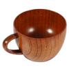 Solid Structure Wood Wooden Mug Heat Resist Smooth Coffee Cup Retro With Handhold Japan Style Cup Home Leisure