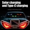 Car Window Styling Light Set Dynamic Flashing, Solar Rechargeable USB Powered LED Accent Lights with 3 Piece Suction Cup Design