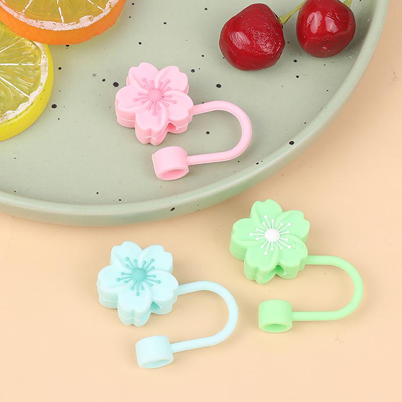 Květinové silikonové krytky na brčka pro sklenici na vodu, láhev, tvar květiny, pitné prachotěsné víčko, krytky na konce brček, příslušenství ke kelímkům pro 8mm