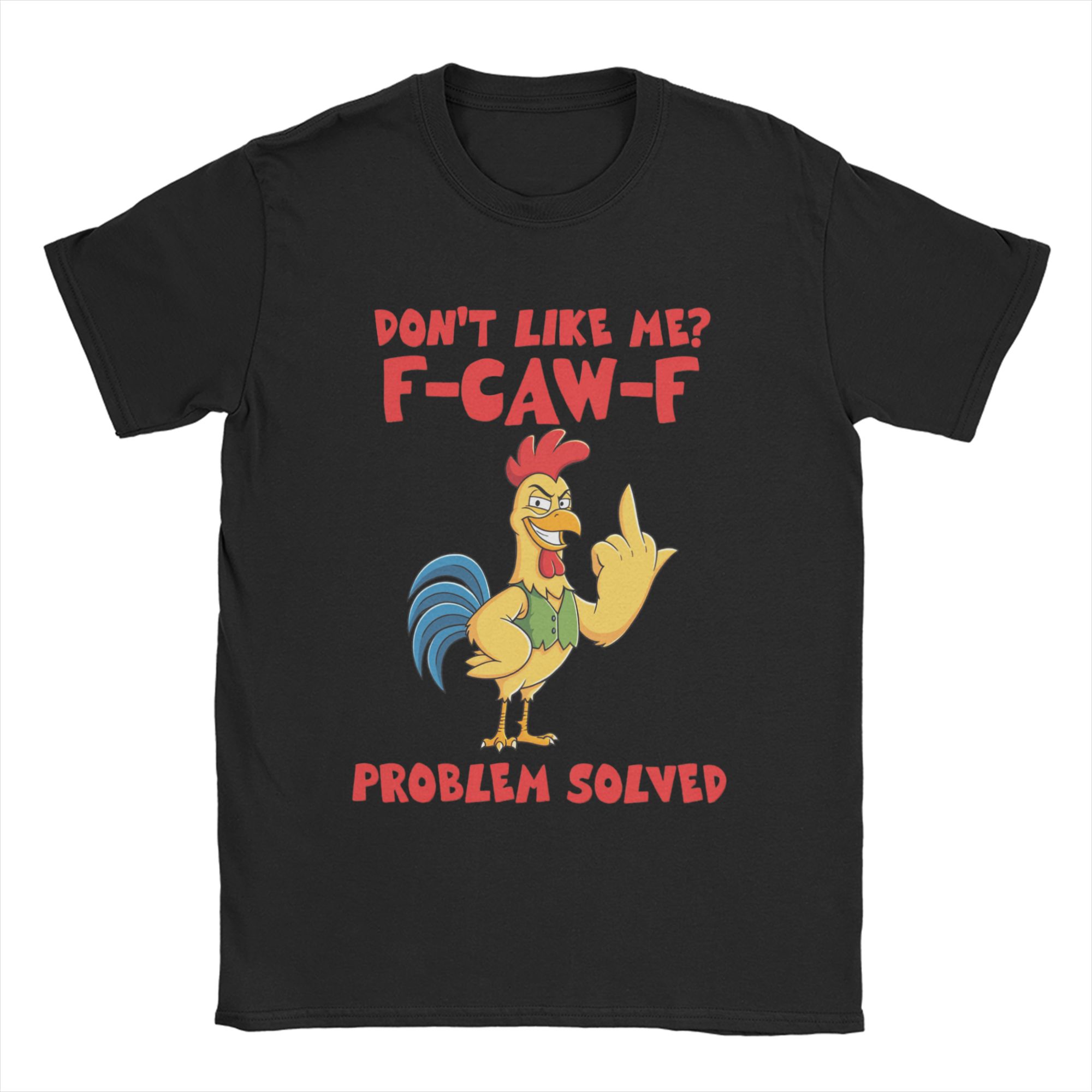 

Streetwear T-Shirt Summer F Caw F Rooster Funny Bird Fcawf Chicken Novelty T Shirts Cotton Tshirt Men s Fun Short Sleeve Tops S разноцветный