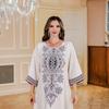 Indonesia Middle East Dubai Arab Turkey Fixed Bead Rhinestone Printing a Word Dress Robe Gown Dresses