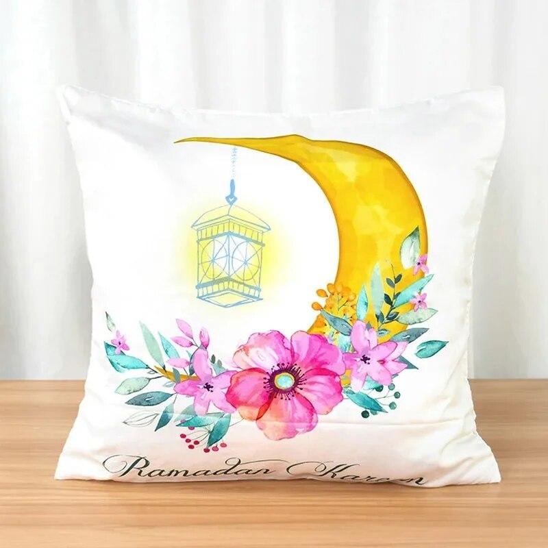 Eid Mubarak Home Decoration Pillowcases Islamic Ramadan Decoration Mosque Muslim Pillowcases Gift