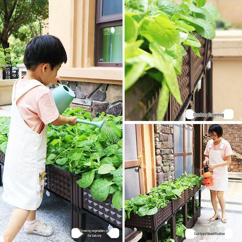 Extra Large Yellow-Edged Rooftop & Balcony Vegetable Planter Box