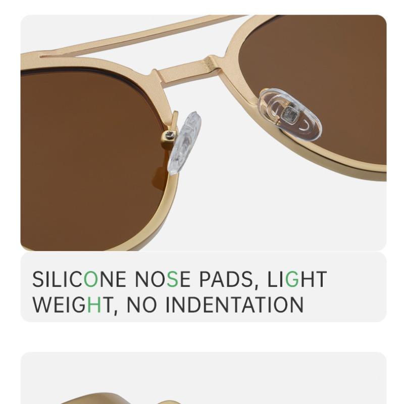 Non-polarized Classic Retro Double Bridge Round Sunglasses for Men Women Driving Sunglasses