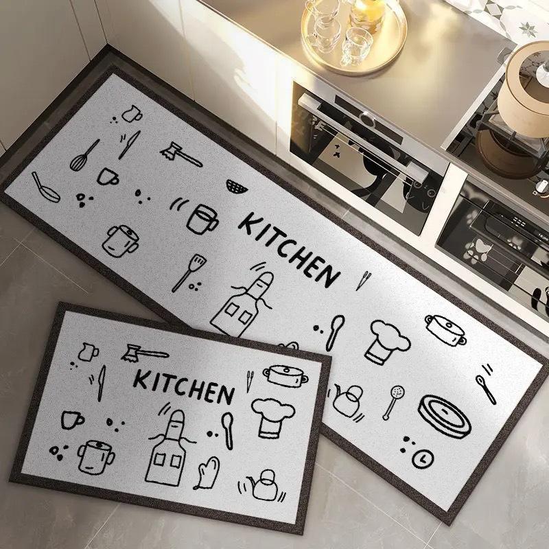 

Коврик для кухни Грязеотталкивающий коврик из диатомовой грязи Бытовой двухкомпонентный противоскользящий коврик Быстросохнущий и впитывающий коврик 40 * 60cm