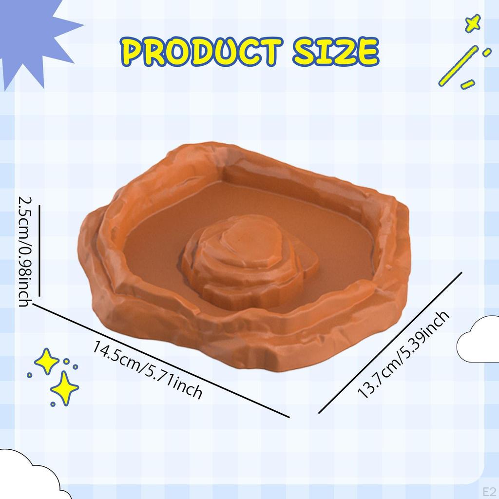 Reptilbadskål Pool Matning Matare Dekor Terrarium Skål för Sköldpaddor Husdjur