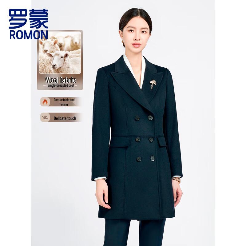 

Luomeng Women s Plush Lined 100% Wool Business Coat 170/100