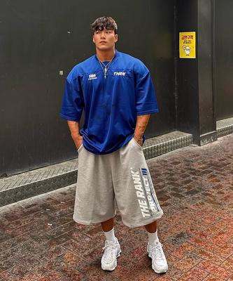 THERANK Circuit Flow Street Bold Pants [Melange Grey]
