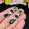 Chrome Diopside Gemstone Handmade 925 Sterling Silver Jewelry Earring 1.77" KG-292