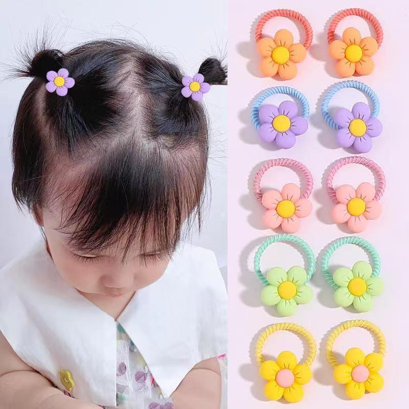 Non-Damaging Korean-Style Hair Ties for Girls – Cute Cartoon Rubber Bands, Perfect for Babies, Adorable Small Size