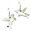 Les Trésors De Lily [P7791] - Náušnice designové ocelové 'Jednorožec Můj Jednorožec' stříbrné - 25x15 mm