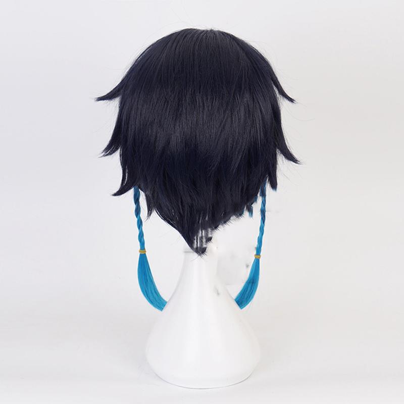 

Гра Genshin Impact Venti Gradient Blue Косплей Wig Braided Synthetic Hair