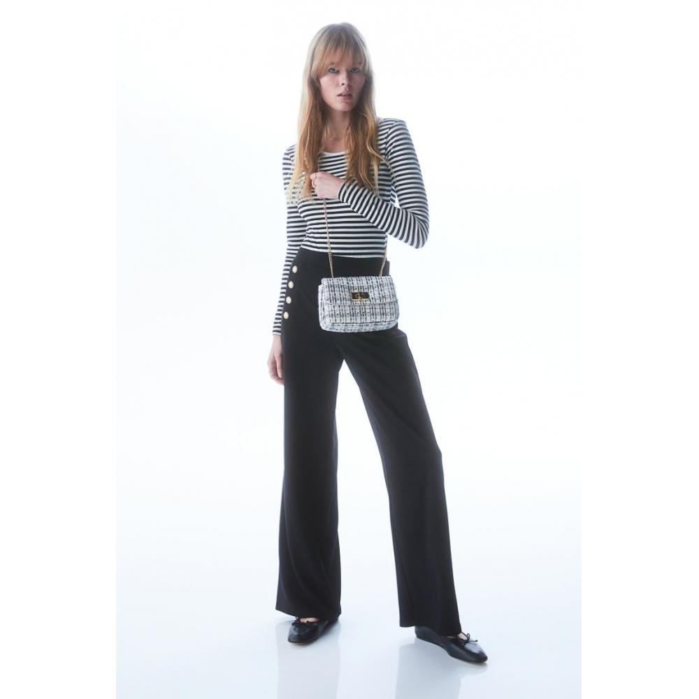 

Брюки HM на пуговицах спереди, черные