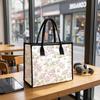 Elegant Floral Tote Bag Fashion Reusable Daily Casual Shopping Handbag for Women
