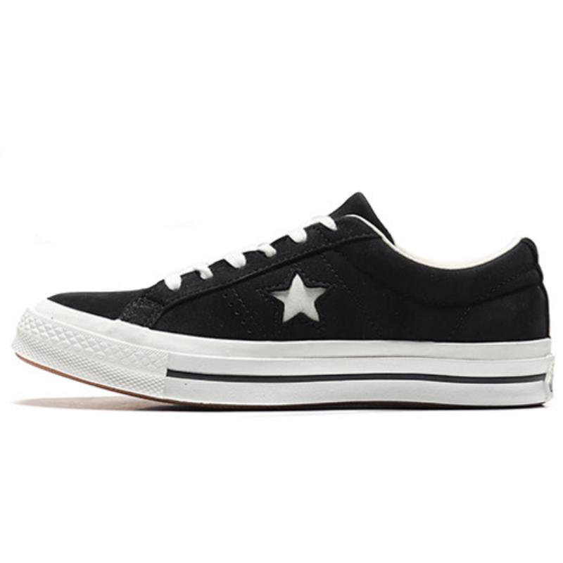 Converse One Star OX Comfortable Casual Breathable Lightweight Low-Top Espadrilles Unisex Black & White