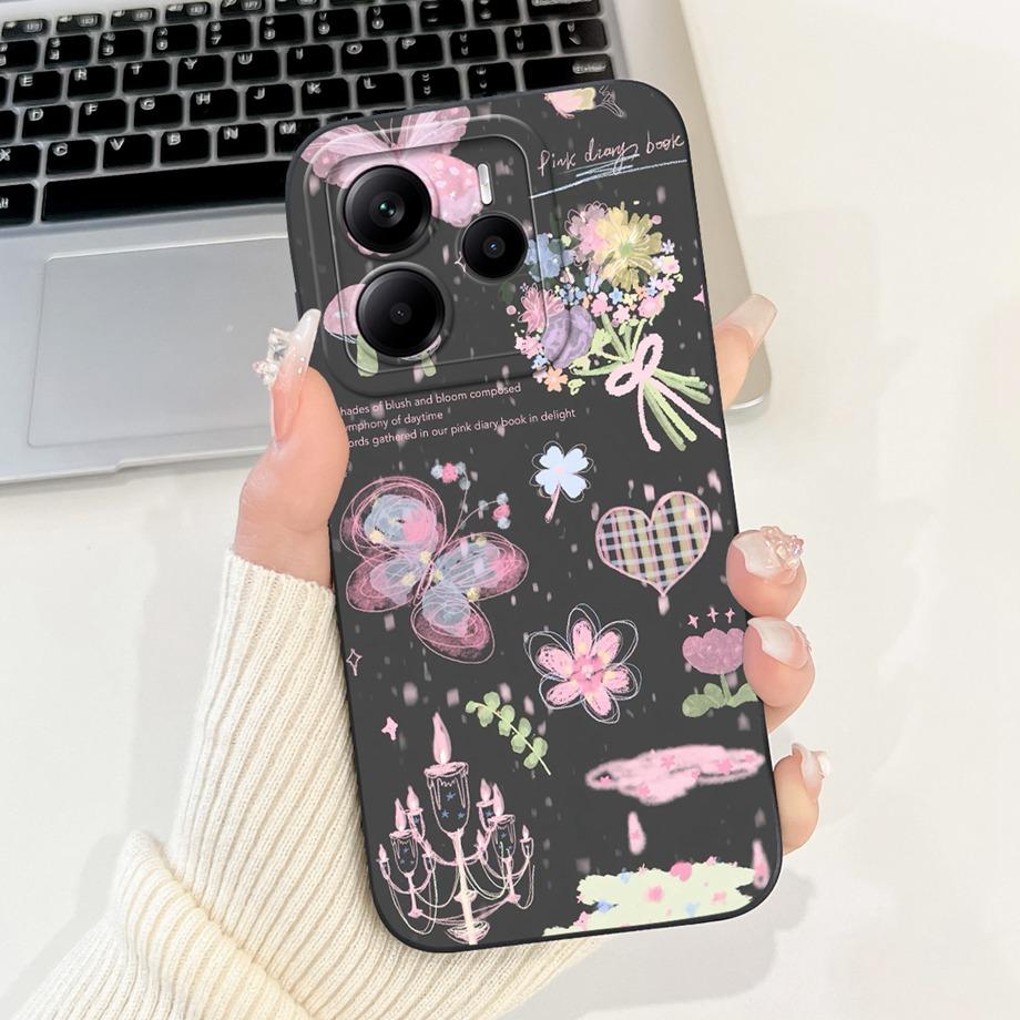 For Xiaomi Redmi Note 14 Pro Plus / Redmi Note 14 14s Note14 Pro Phone Case Silicone Soft Back Cover Dragon Cat Flower Butterfly