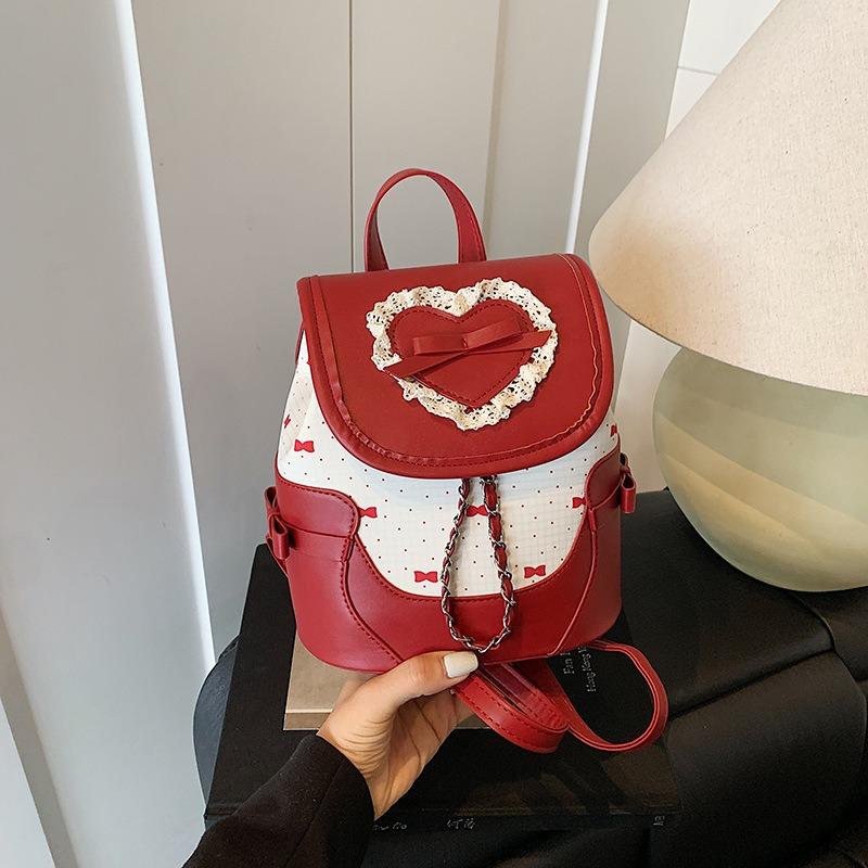 

Студенческая мода универсальный рюкзак с бантом женская летняя новинка любовь сумка-ведро для поездок