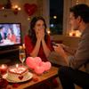 Heart Night Light 16-Color USB Rechargeable LED Nightlight Heart Shaped Light with Stand and Remote Control for Valentine's Day