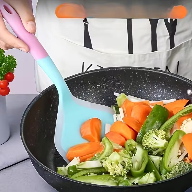Silicone Spatula Cooking Utensils Beef Meat Egg Kitchen Scraper Wide Pizza Cooking Tools Shovel High Temperature Resistant Non-stick Spatula