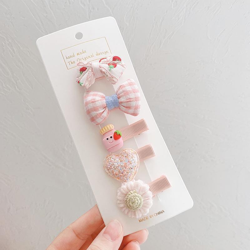 Children'S Hairpin Bag Cloth, Duck Bill Clip Cloth, Bow Root, Princess Hairpin, Cute Little Flower Girl Hair Accessories