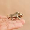 Car Decoration Miniature Ornaments Retro Brass Bull Sculpture Feng Shui Office Desk Rich Cow Decor Creative Small Gifts
