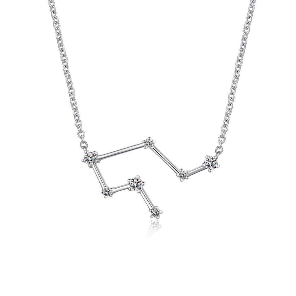 Colier 12 Constelații Argint Sterling 925 Colier cu Pandantiv Constelație Constelație Delicată cu Strasuri Semn Constelație Elegant Zirconiu Cubic