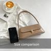 Women Retro Tote Bag Trendy Vintage Underarm Bag Portable Casual PU Leather Solid Color Simple Handle Handbags Shoulder Bag