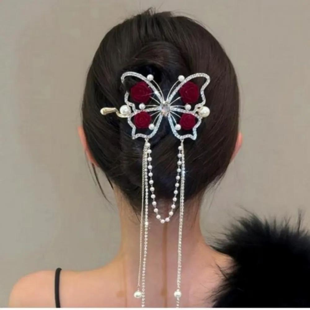 Party Hairpin Updo Premium Beaded Pearl Hair Ornament ivory