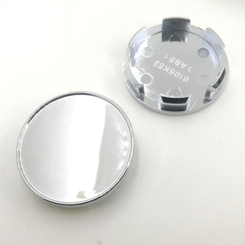 4Pcs/Set 53mm Universal Without LOGO Sticker Car Wheel Hub Center Cap Cover Replacement Parts Accessories 4pcs silver