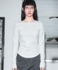 DEAR,ME Circle Line Jacquard Top [White]