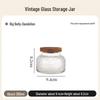 Vintage Embossed Glass Storage Jar