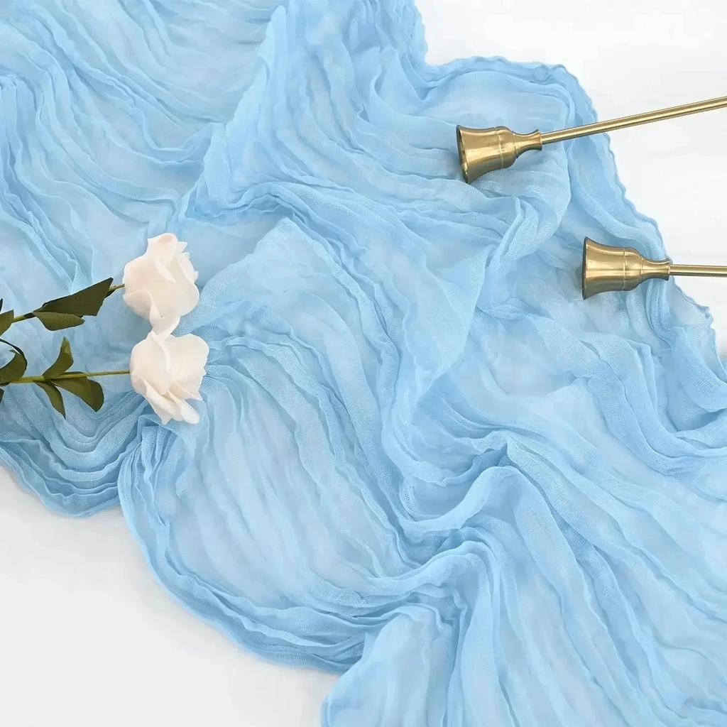 20/10/6 Pcs Cotton Gauze Table Runner Wedding Decoration Sage Green Cheesecloth Tablecloth Wedding Party Bridal Shower Decor