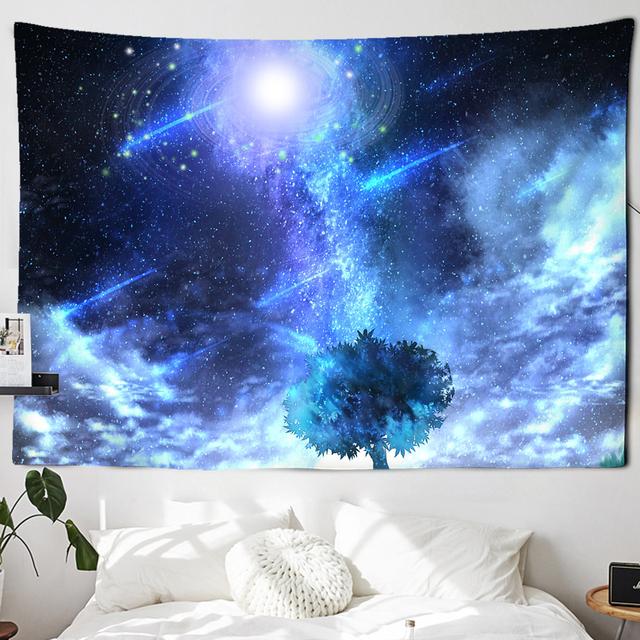 

Звездное небо Галактика Вселенная Космический гобелен со звездами настенный хиппи Ретро домашний декор колдовство настенные тканевые гобелены 95x70cm
