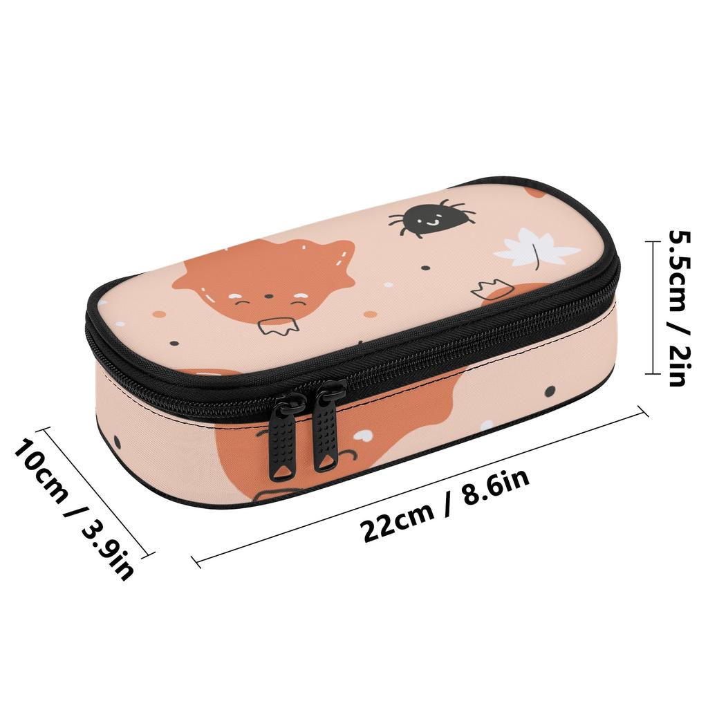 Pen Case Roomy Interior Durable 300D Polyester Zipper Closure with Mesh Pocket Removable Divider and Pen Slots for Boys Girls